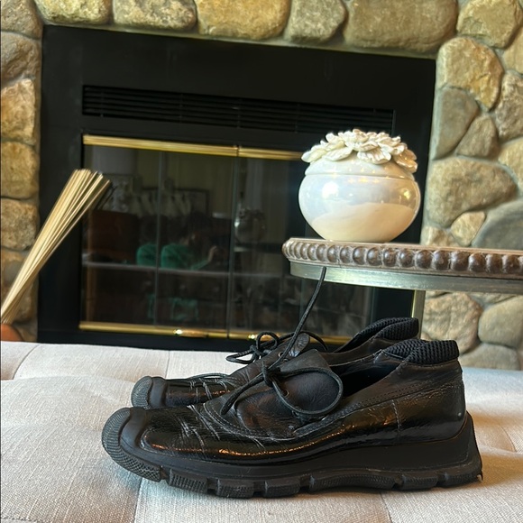 Miu MiuBlack Patent Leather Loafers Size 39.5